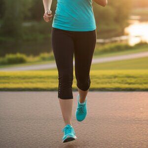 Old Navy Go Dry Women Black Medium Zip Pocket Pull-on Capri Leggings